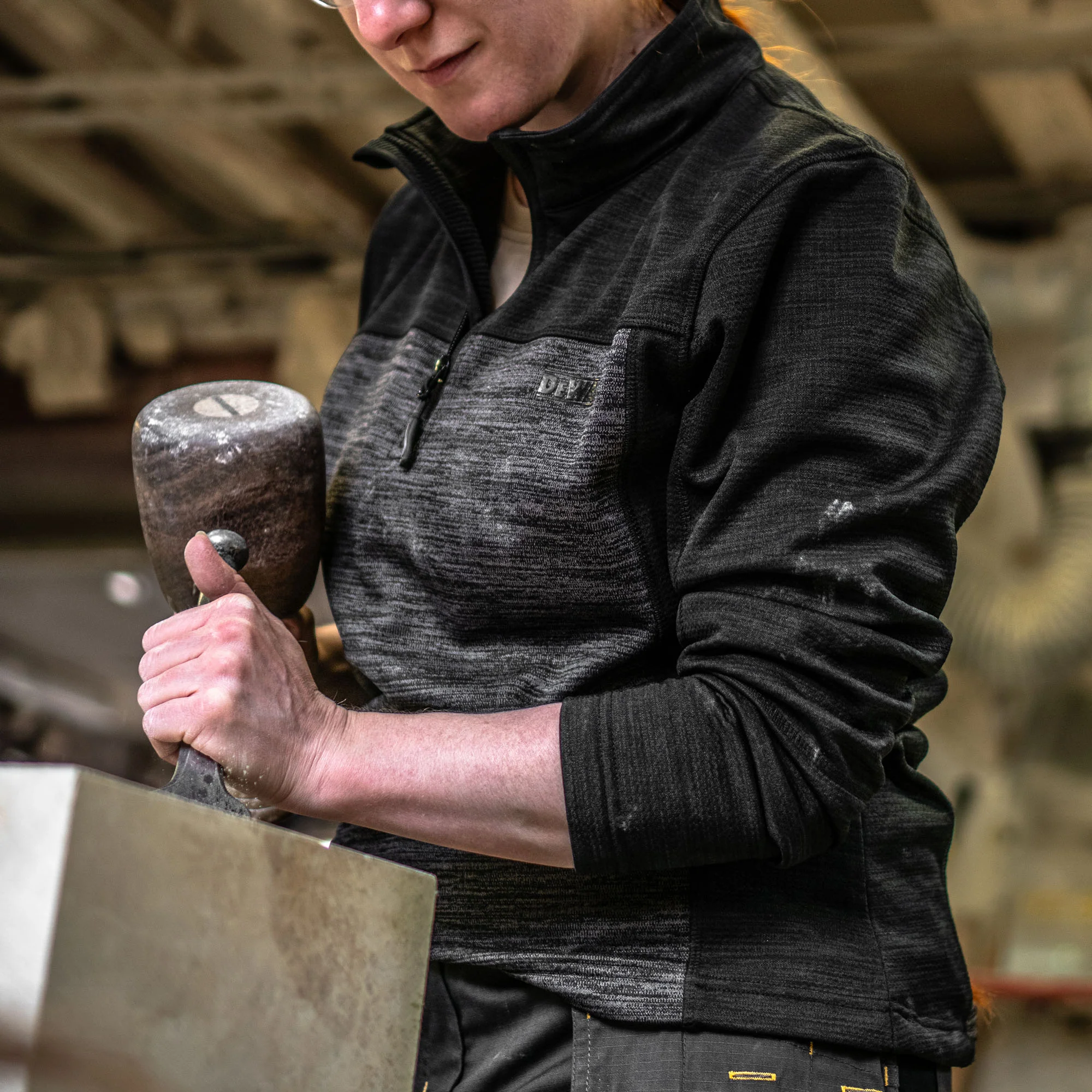 DEWALT Charlotte Women's Regular Fit, Quarter Zip, Stretch Work Fleece - Image 6