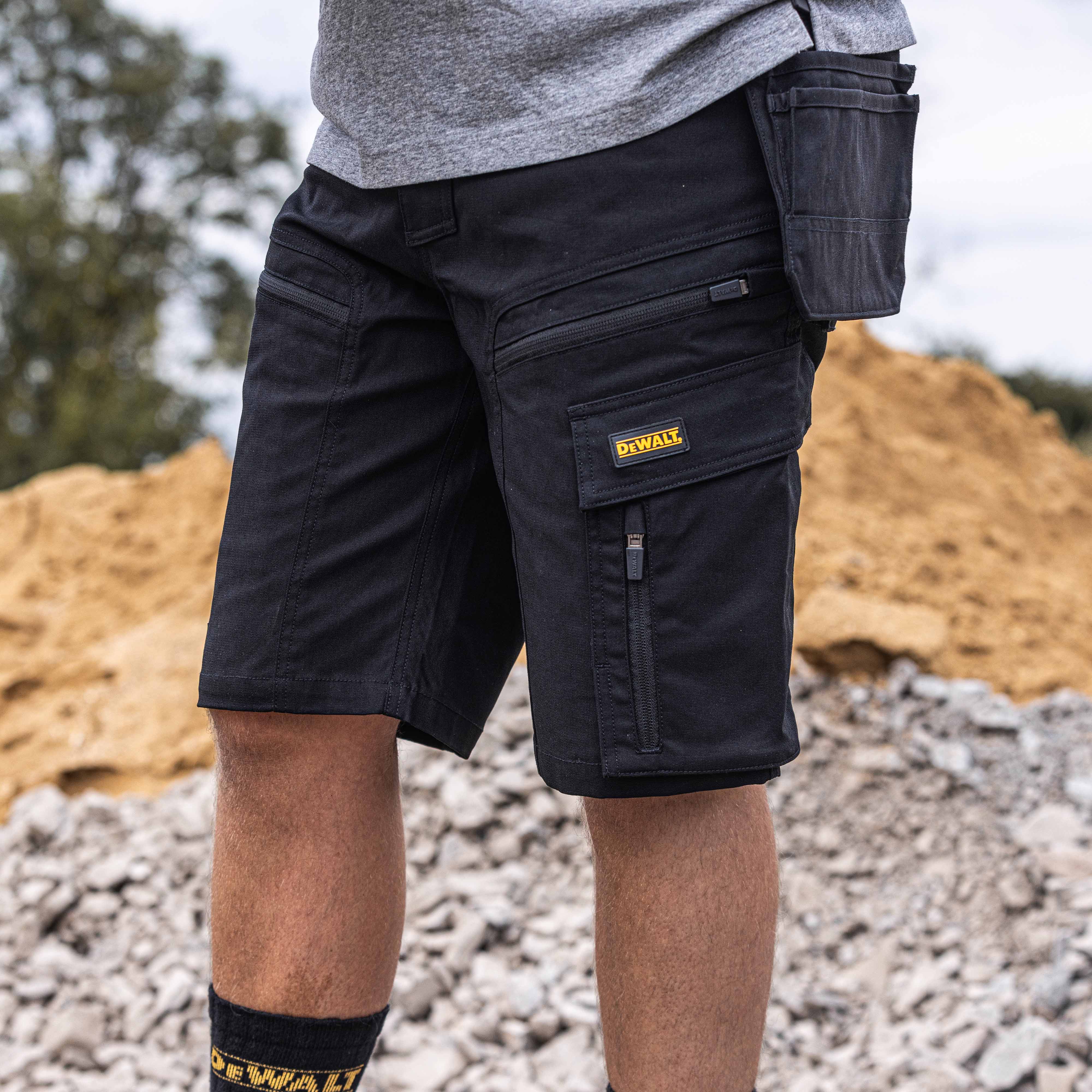 DEWALT Columbus Men's Pro-Stretch, Zip Off Holster Pocket, Slim Fit Work Shorts - Image 6
