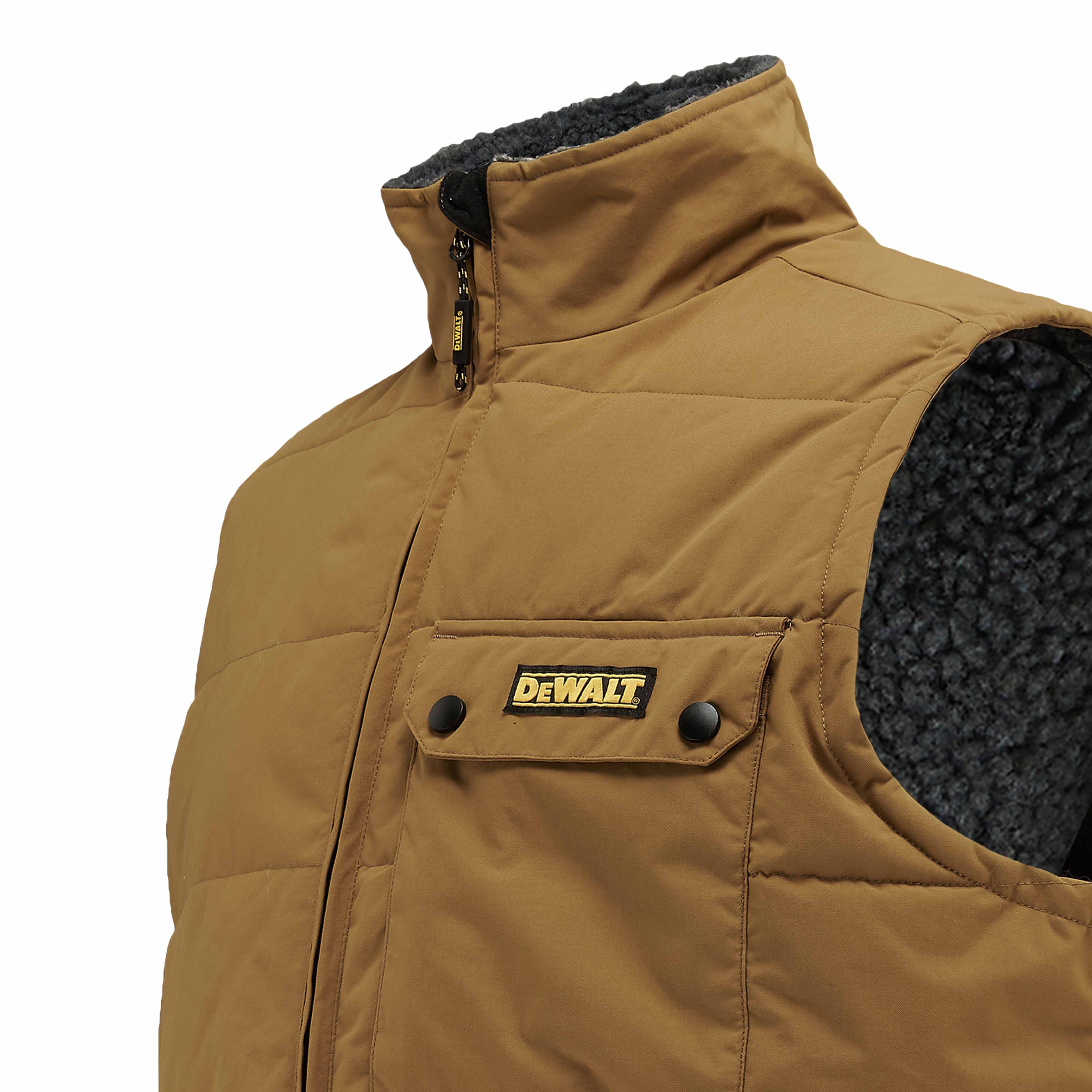 DEWALT Guildford Men's Borg Fleece Lined, Water Resistant, Puffer Work Gilet - Image 4