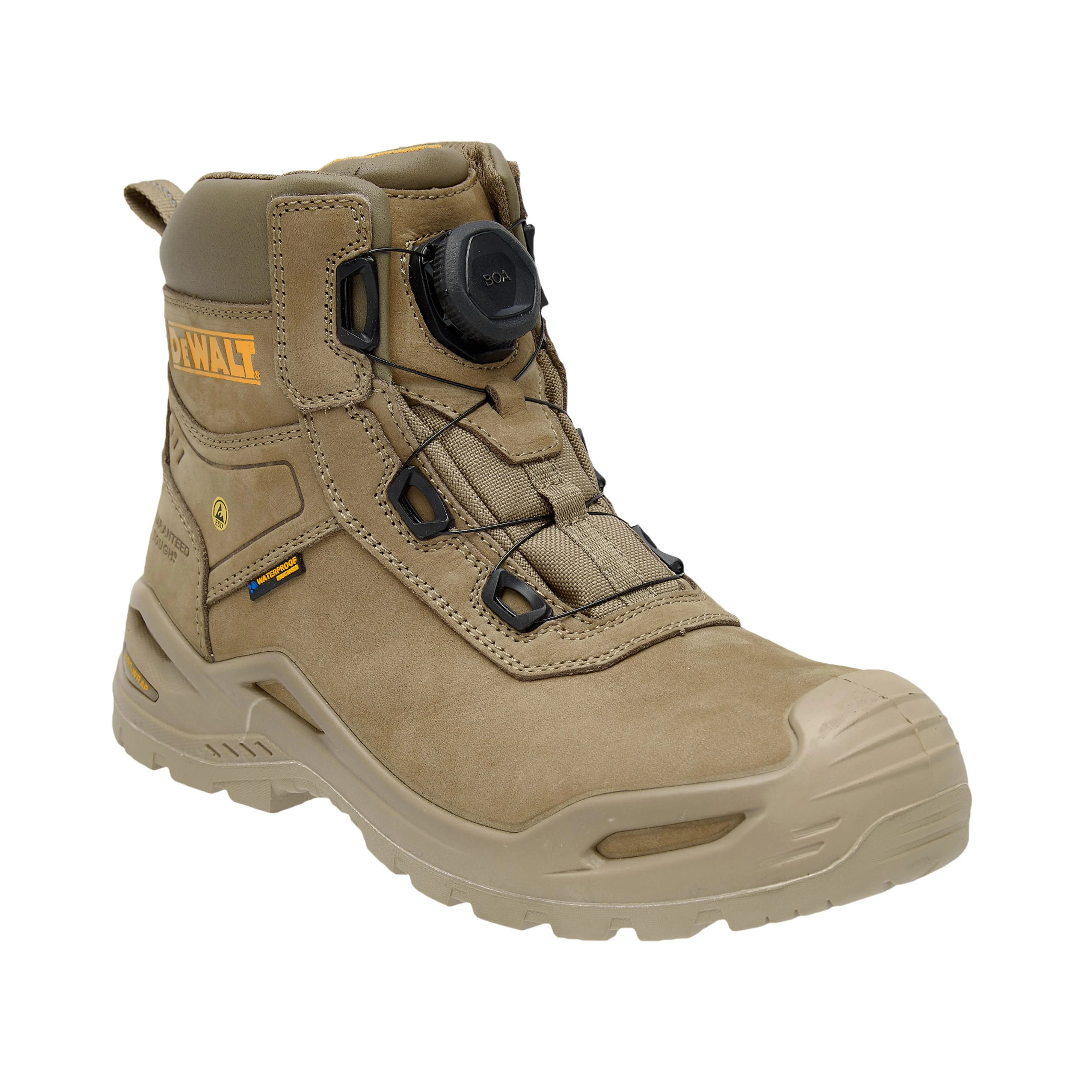 DEWALT Lander Men's Waterproof, BOA®, Nubuck Leather, Wide Fit, Non-Metallic Safety Toe Work Boot - Image 2