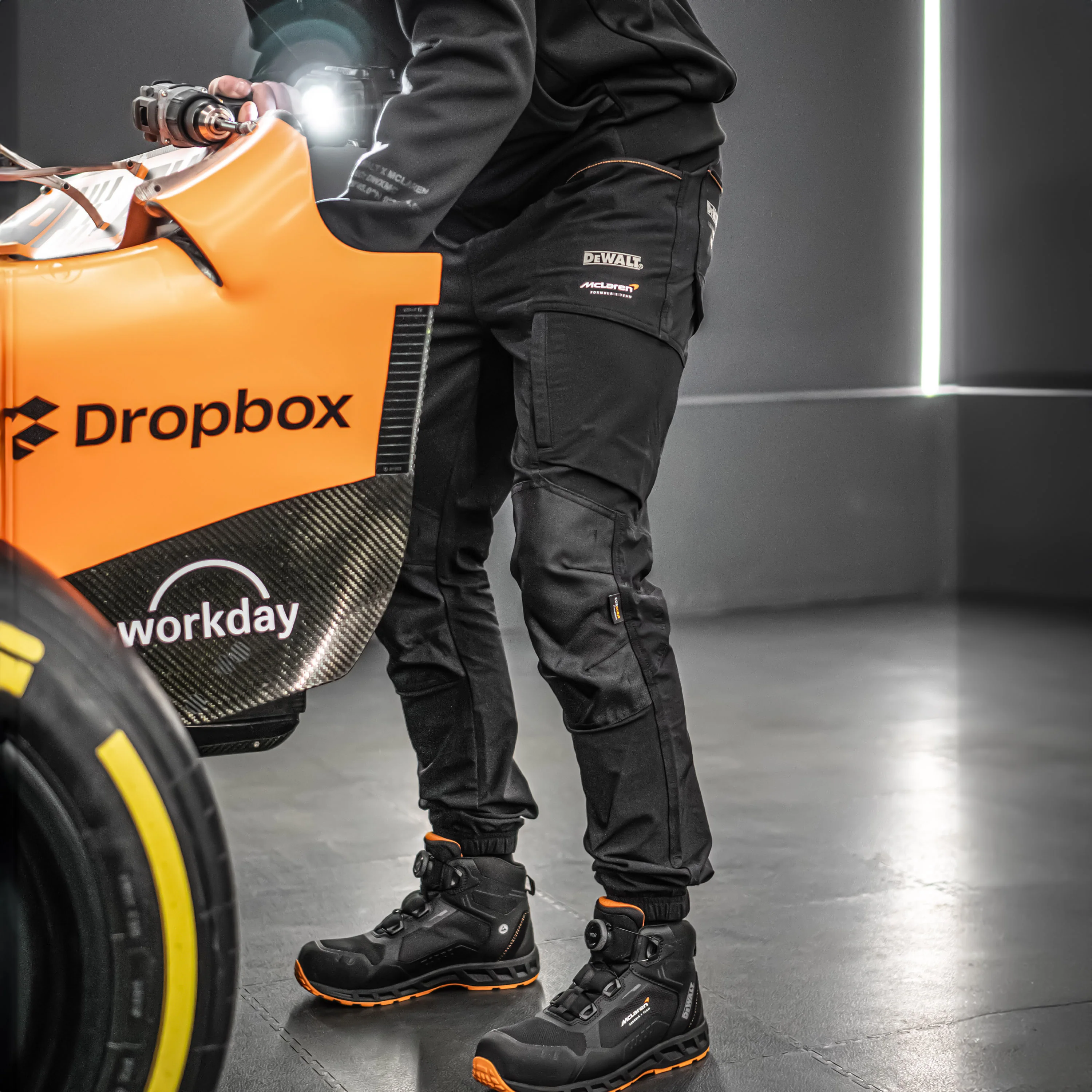 DEWALT x McLaren F1 Team Webster Men's Limited Edition, Water Resistant, Stretch Work Joggers - Image 5