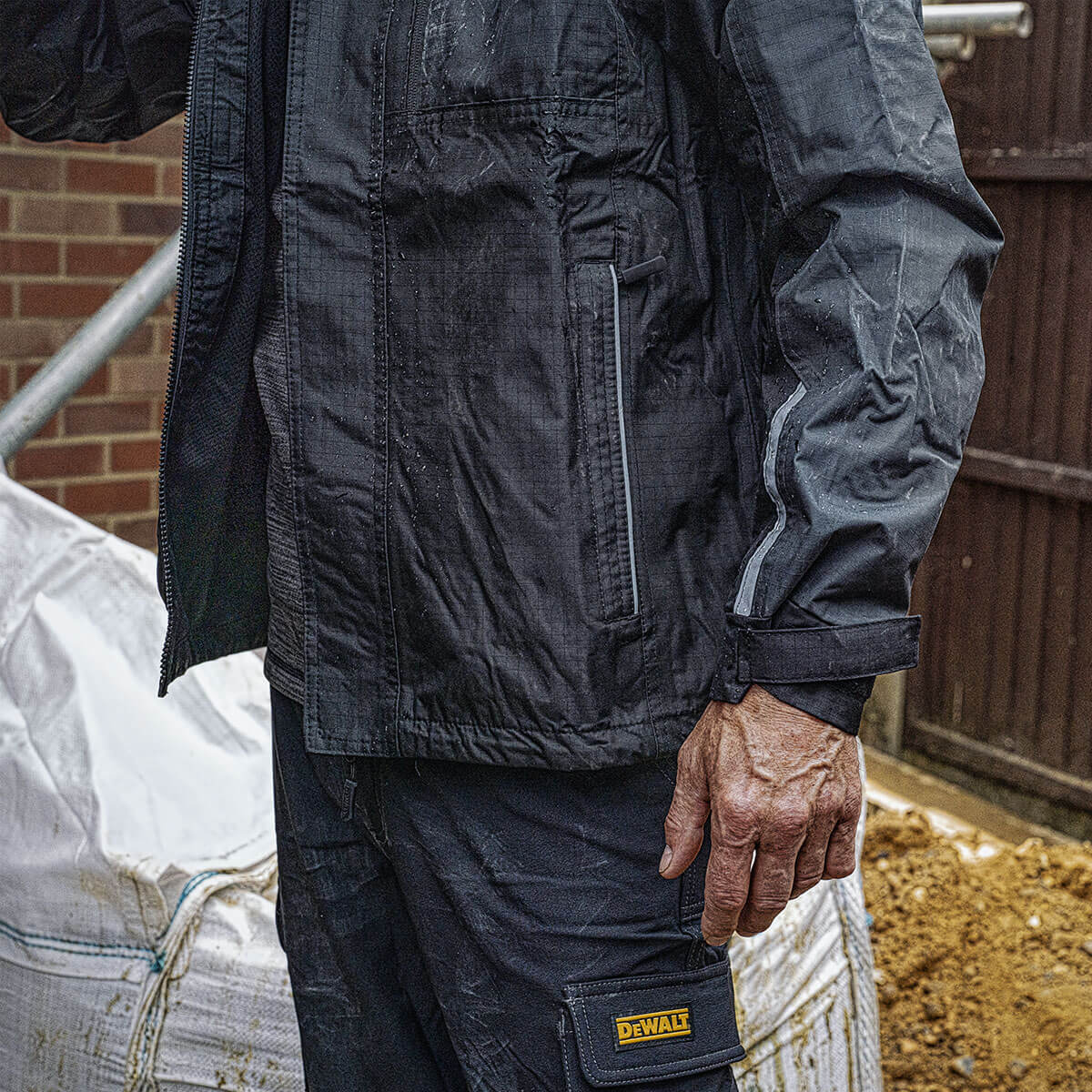 DEWALT Storm Men's Waterproof Zip Jacket - Image 5
