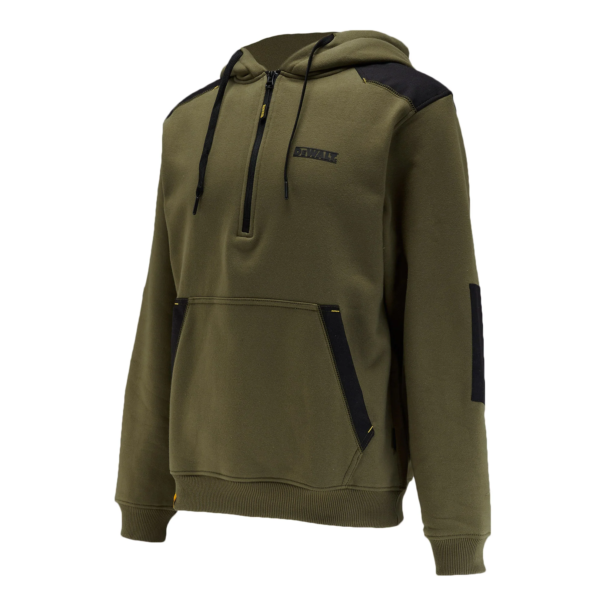 DEWALT Tough Hoodie Men's, Cottonpoly, Cordura Reinforced, Quarter Zip, Hooded Sweatshirt - Image 11