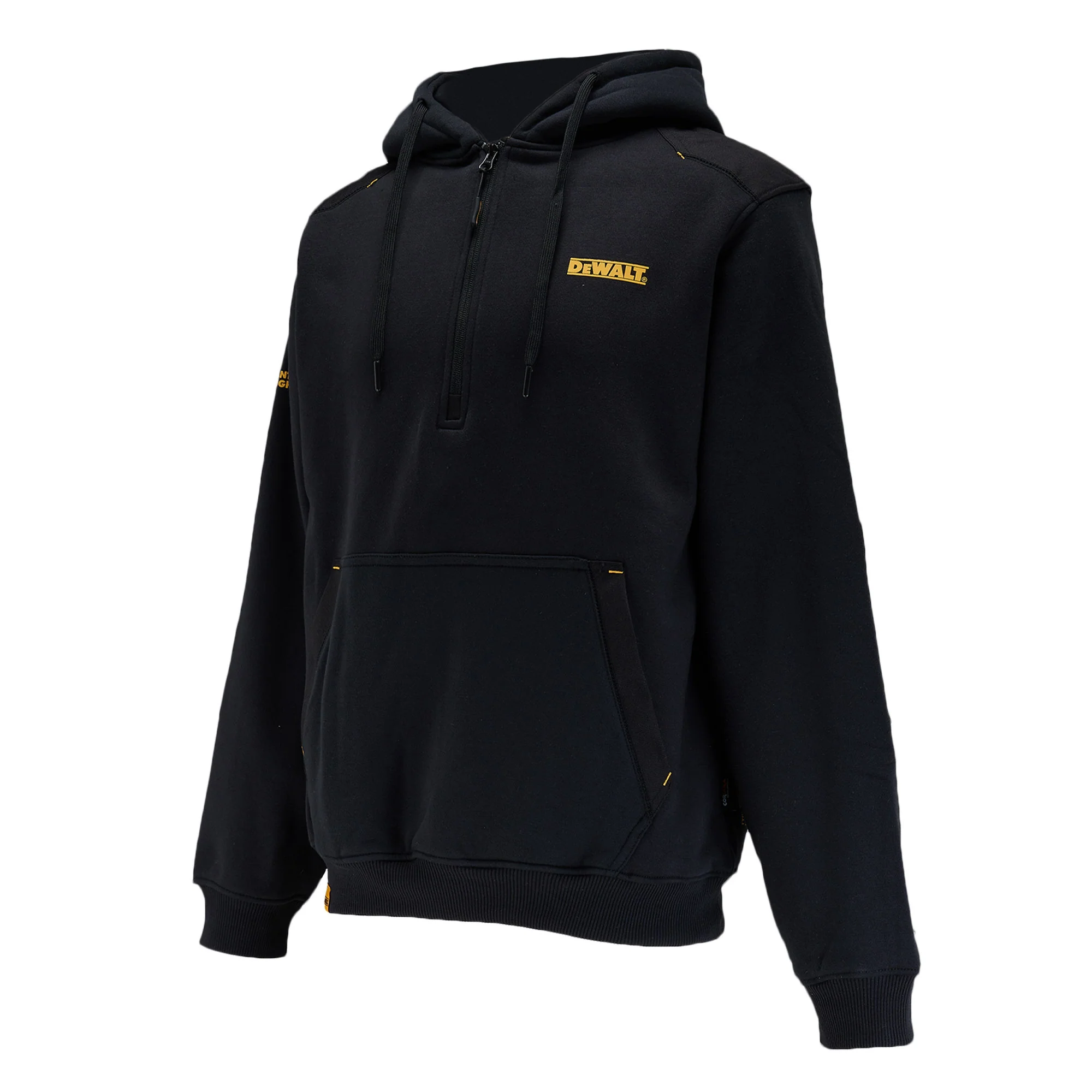 DEWALT Tough Hoodie Men's, Cottonpoly, Cordura Reinforced, Quarter Zip, Hooded Sweatshirt - Image 3