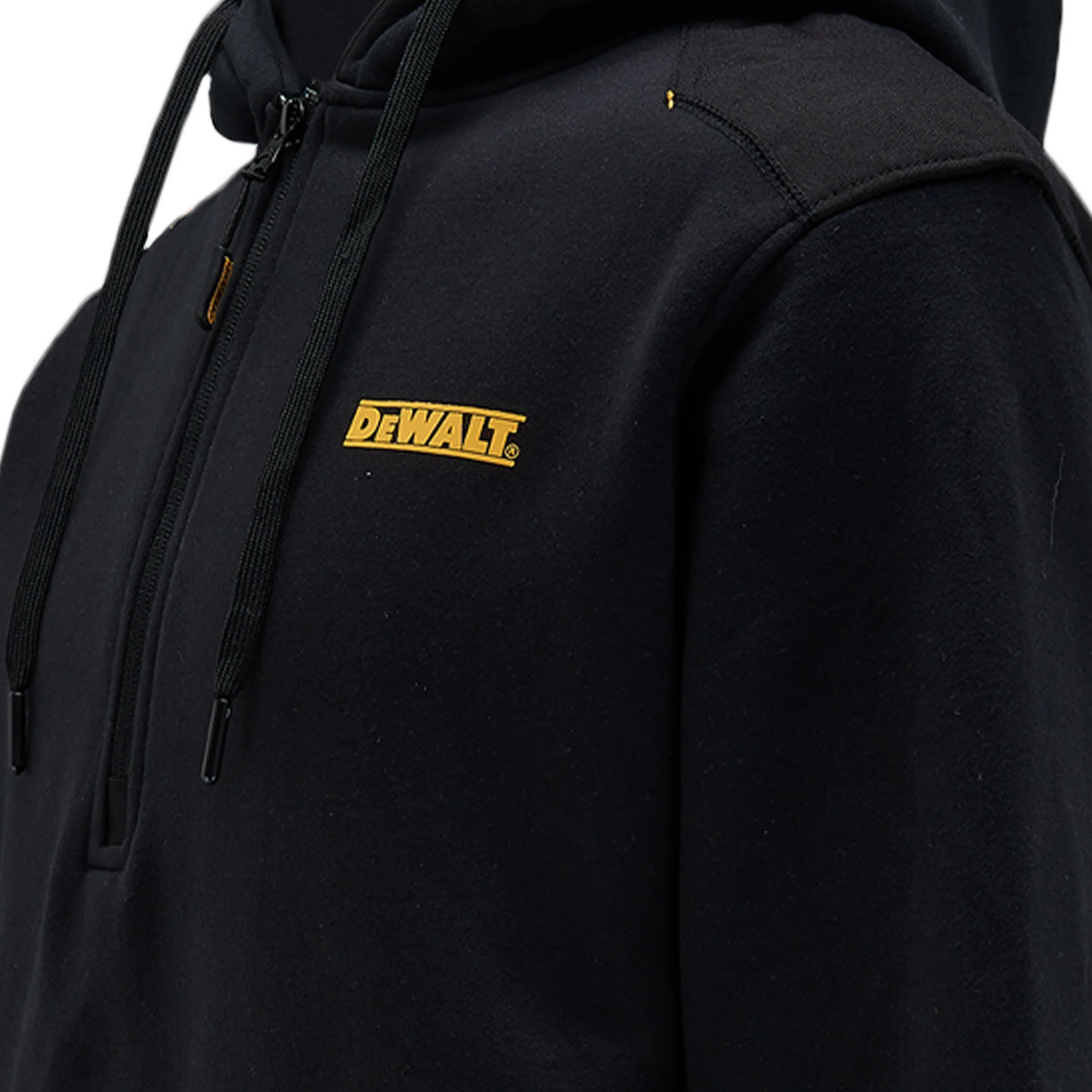 DEWALT Tough Hoodie Men's, Cottonpoly, Cordura Reinforced, Quarter Zip, Hooded Sweatshirt - Image 4