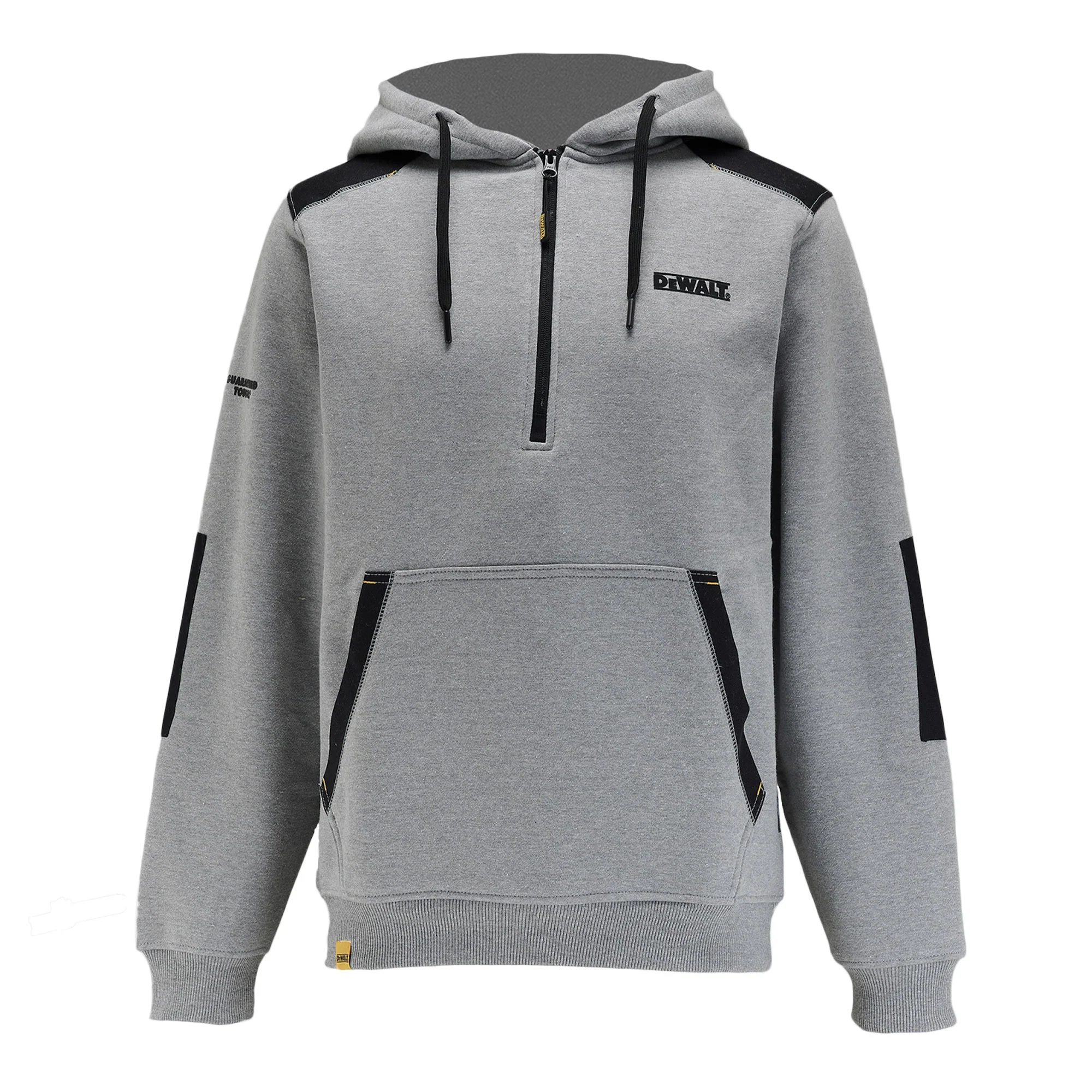 DEWALT Tough Hoodie Men's, Cottonpoly, Cordura Reinforced, Quarter Zip, Hooded Sweatshirt - Image 5
