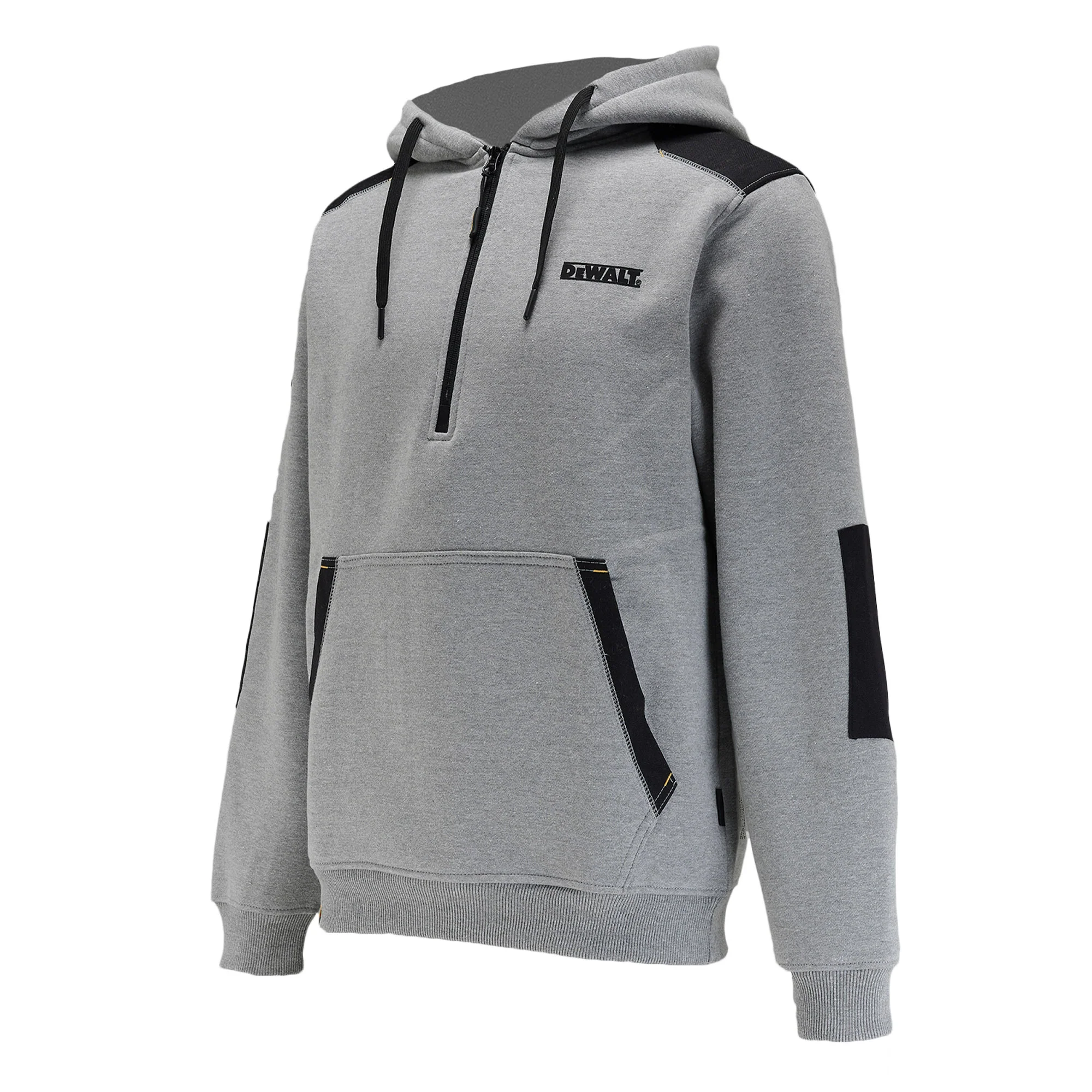 DEWALT Tough Hoodie Men's, Cottonpoly, Cordura Reinforced, Quarter Zip, Hooded Sweatshirt - Image 7